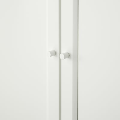 BILLY / OXBERG Bookcase combination with doors, white, 240x30x202 cm