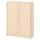 BILLY / OXBERG Bookcase with doors, birch effect, 80x30x106 cm