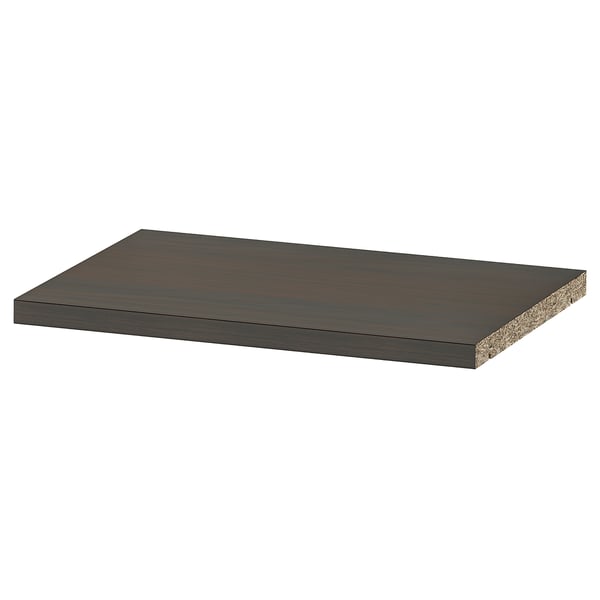 BILLY Shelf, dark brown oak effect, 36x26 cm