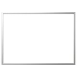 A silver BJÖRKSTA frame, anodized aluminium, for wall art display.
