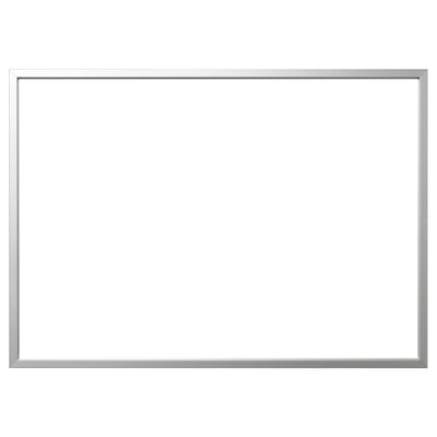 A silver BJÖRKSTA frame, anodized aluminium, for wall art display.