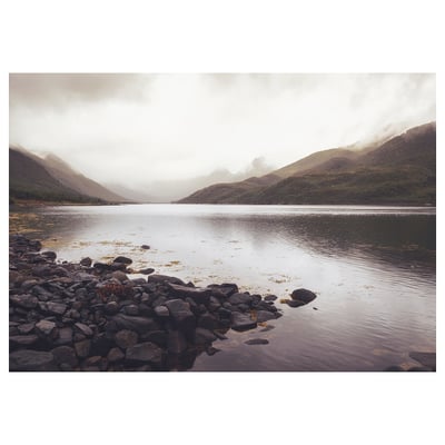 BJÖRKSTA Picture, rocky shoreline, 200x140 cm