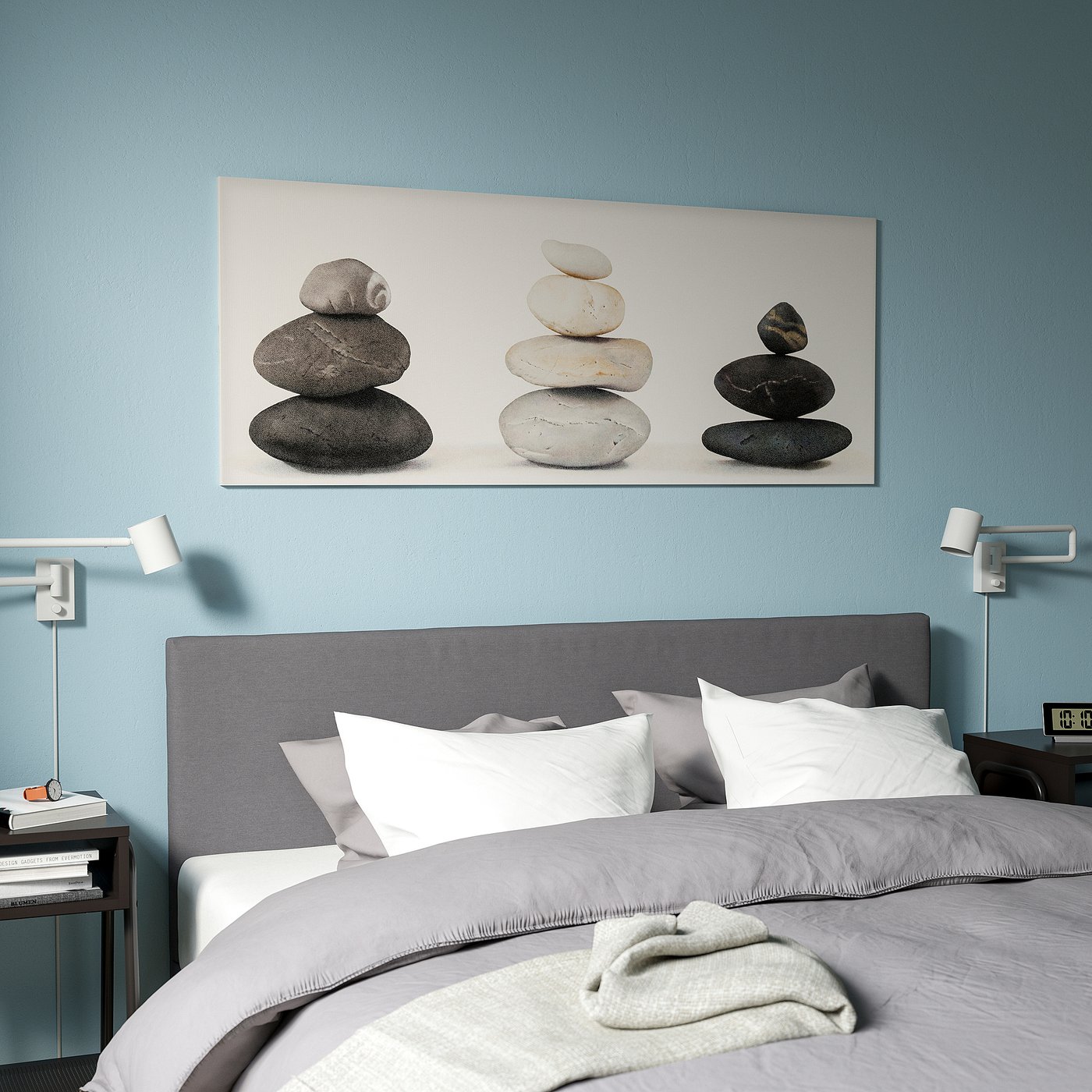 BJÖRKSTA picture, stones, 140x56 cm - IKEA