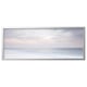 Option: BJÖRKSTA Picture with frame, ocean lull/aluminium-colour, 140x56 cm