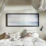 BJÖRKSTA Picture with frame, ocean lull/black, 140x56 cm