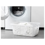 BLASKA Clothes-basket, white, 36 l