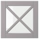 Option: BODBYN Glass door with crossbar, grey, 40x40 cm