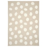 BOGENSE Rug, low pile, beige/white dotted, 133x195 cm
