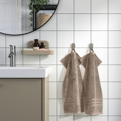 BROKGLIM Guest towel, beige, 30x50 cm