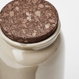BRUGDHAJ Jar with lid, beige, 1.2 l