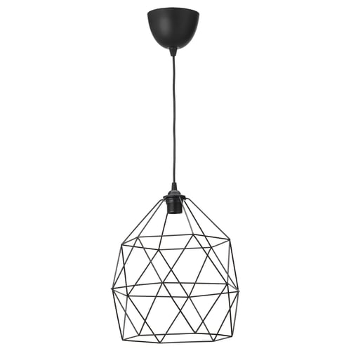 BRUNSTA / HAVSDJUP Pendant lamp, black, 30 cm