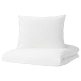 DVALA Duvet cover and pillowcase, white, 150x200/50x60 cm