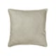 Square off-white linen cushion with zip.