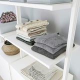 ELVARLI Open storage combination, white, 258x51x222-350 cm