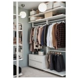 ELVARLI Wardrobe combination, white, 175x51x222-350 cm