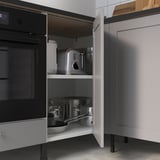 ENHET Corner kitchen, anthracite/grey frame