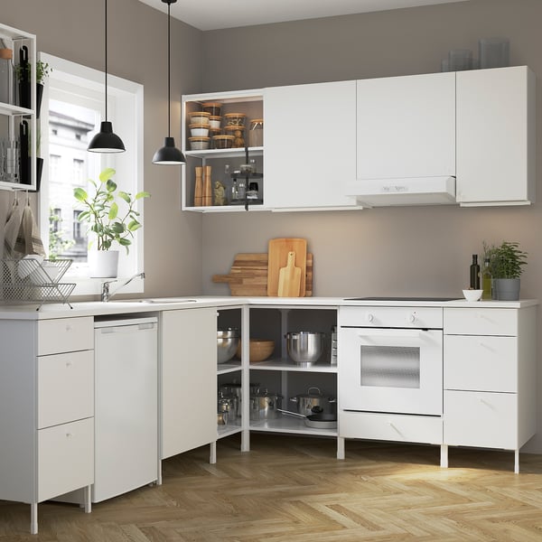 ENHET مطبخ زاوية أبيض IKEA
