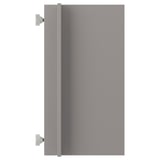 Grey ENHET cabinet door with metallic hinges, rectangular shape.