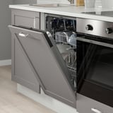 ENHET Kitchen, white/grey frame, 223x63.5x222 cm