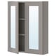 ENHET Mirror cabinet with 2 doors, grey/grey frame, 60x17x75 cm