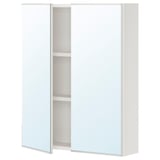 ENHET Mirror cabinet with 2 doors, white, 60x17x75 cm