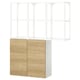 Option: ENHET Storage combination, white/oak effect, 120x32x150 cm