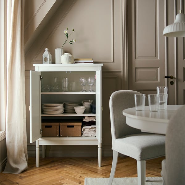 FÄRJKARL Cabinet, off-white, 77x45x116 cm