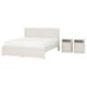 FÅGELFJÄLLET Bedroom furniture, set of 3, off-white, 160x200 cm