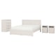 FÅGELFJÄLLET white bed set: classic design with drawer chests & bedside tables.