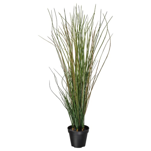 FEJKA artificial plant, green, potted in black, lifelike grassy texture, natural design, indoor/outdoor use.