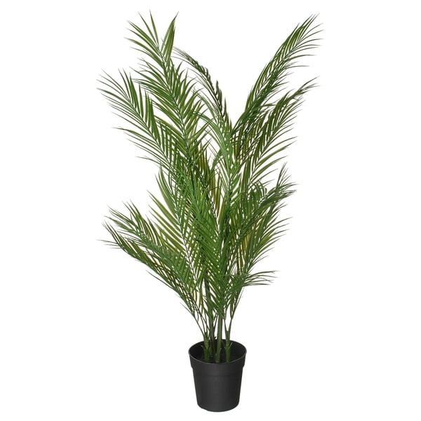 FEJKA Artificial potted plant, in/outdoor Areca palm, 19 cm