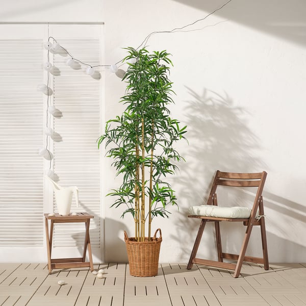 FEJKA Artificial potted plant, in/outdoor bamboo, 23 cm