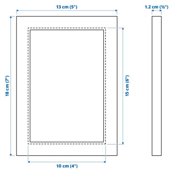 FISKBO Frame, white, 10x15 cm