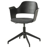 FJÄLLBERGET Conference chair, black stained ash veneer/Gunnared dark grey