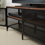 FJÄLLBO TV bench, black, 100x36x54 cm