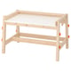 FLISAT wooden kids desk in natural colour, rectangular shape with adjustable height and tilted top.