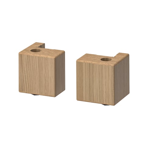 Pair of natural oak FORSBACKA kitchen legs.
