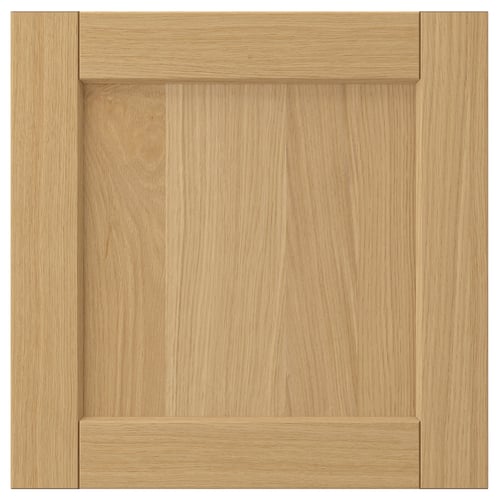 Fors oak cabinet door, warm, square, bevelled.