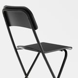 FRANKLIN Bar stool with backrest, foldable, counter height black/black, 63 cm