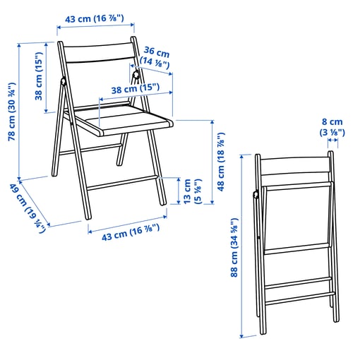Illustration with measurements for the product: FRÖSVI.