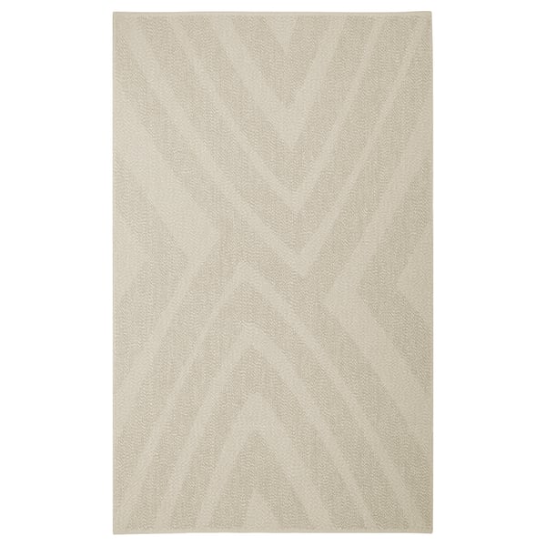 FULLMAKT rectangle rug, beige, polyester, flat woven, plain.