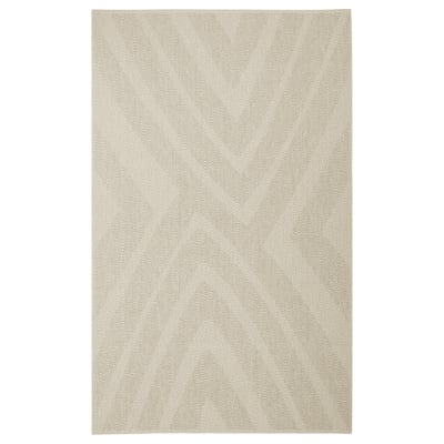 FULLMAKT rectangle rug, beige, polyester, flat woven, plain.