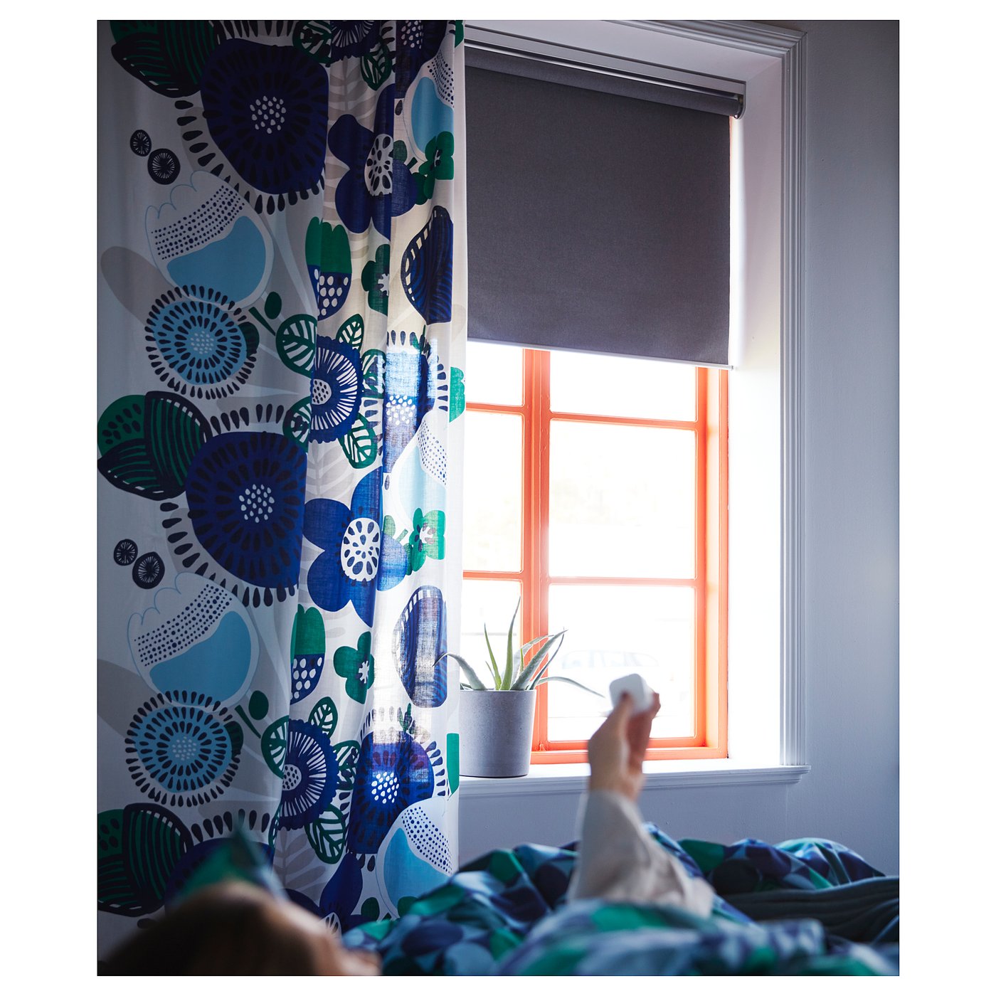 FYRTUR block-out roller blind w hub kit, grey, 80x195 cm - IKEA