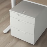 GALANT Drawer unit on castors, white, 45x55 cm