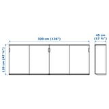 GALANT Storage combination w sliding doors, white, 320x120 cm