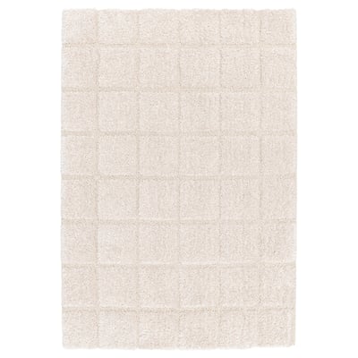GEOLOG Rug, high pile, off-white, 160x230 cm