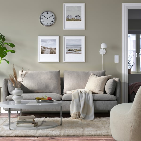 GEOLOG Rug, high pile, off-white, 160x230 cm