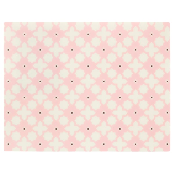 GOKVÄLLÅ Place mat, patterned/pink, 45x35 cm