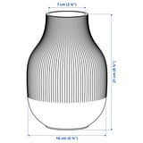 GRADVIS Vase, dark grey, 21 cm