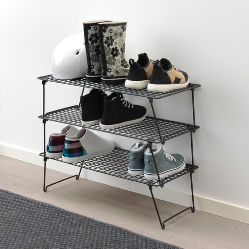 GREJIG shoe rack, grey, 58x27x17 cm IKEA